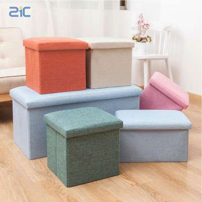 Folding Sofa Multi-purpose Foldable Fabric Cube Stool Ottoman Memory Foam Versatile Space-Saving Storage Organizer Seat